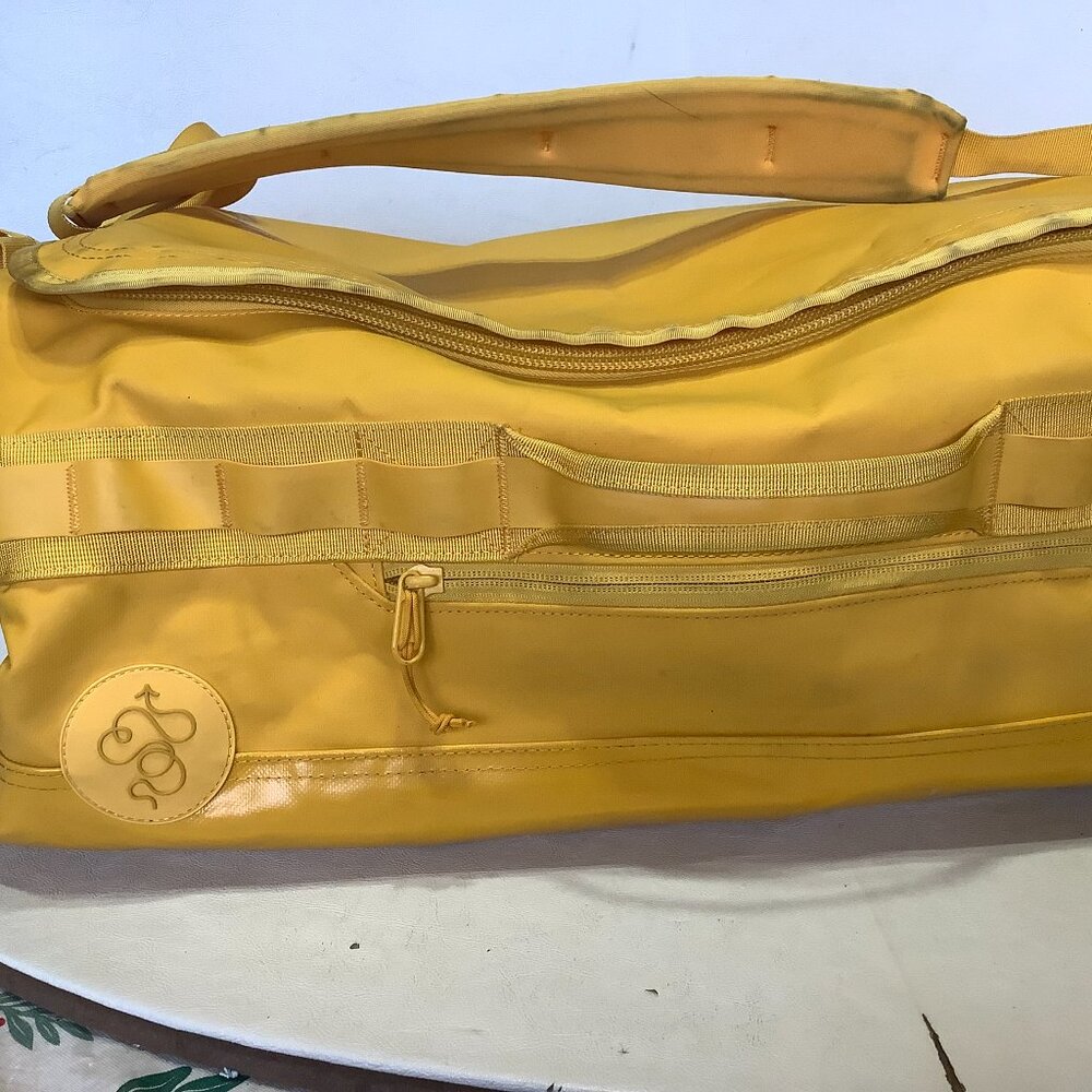 Baboon to the Moon Waterproof Large Travel Duffel Bag Yellow 22" x 14" x 9" - Picture 3 of 12